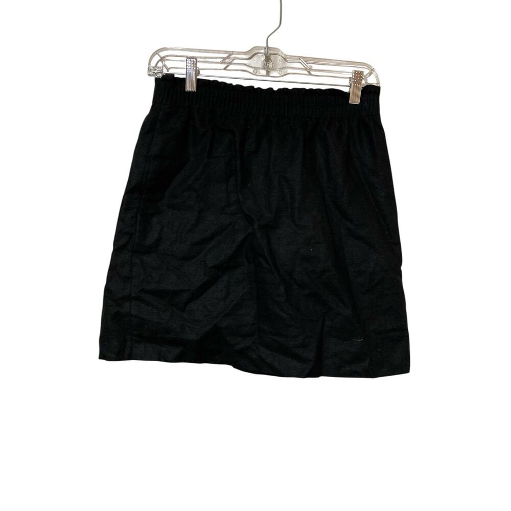 J. Crew Factory Pull on Skirt Size 2 Linen‎ Blend in Black Pockets Lined